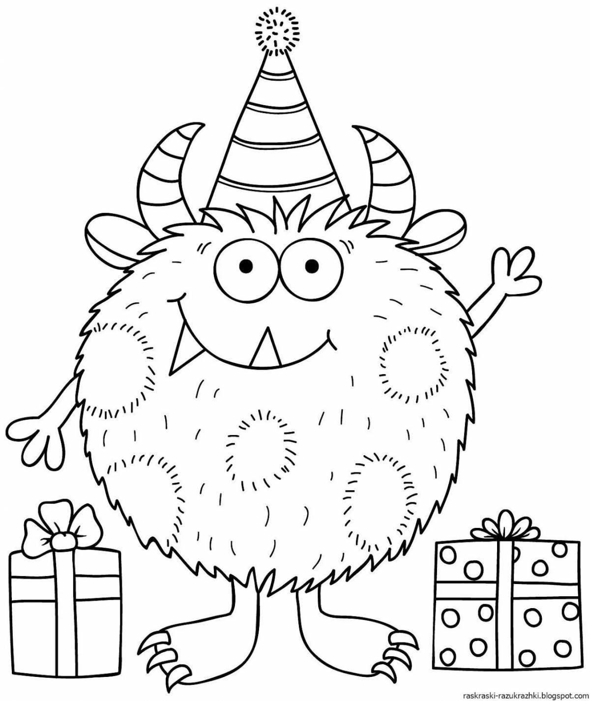Funny monsters coloring book