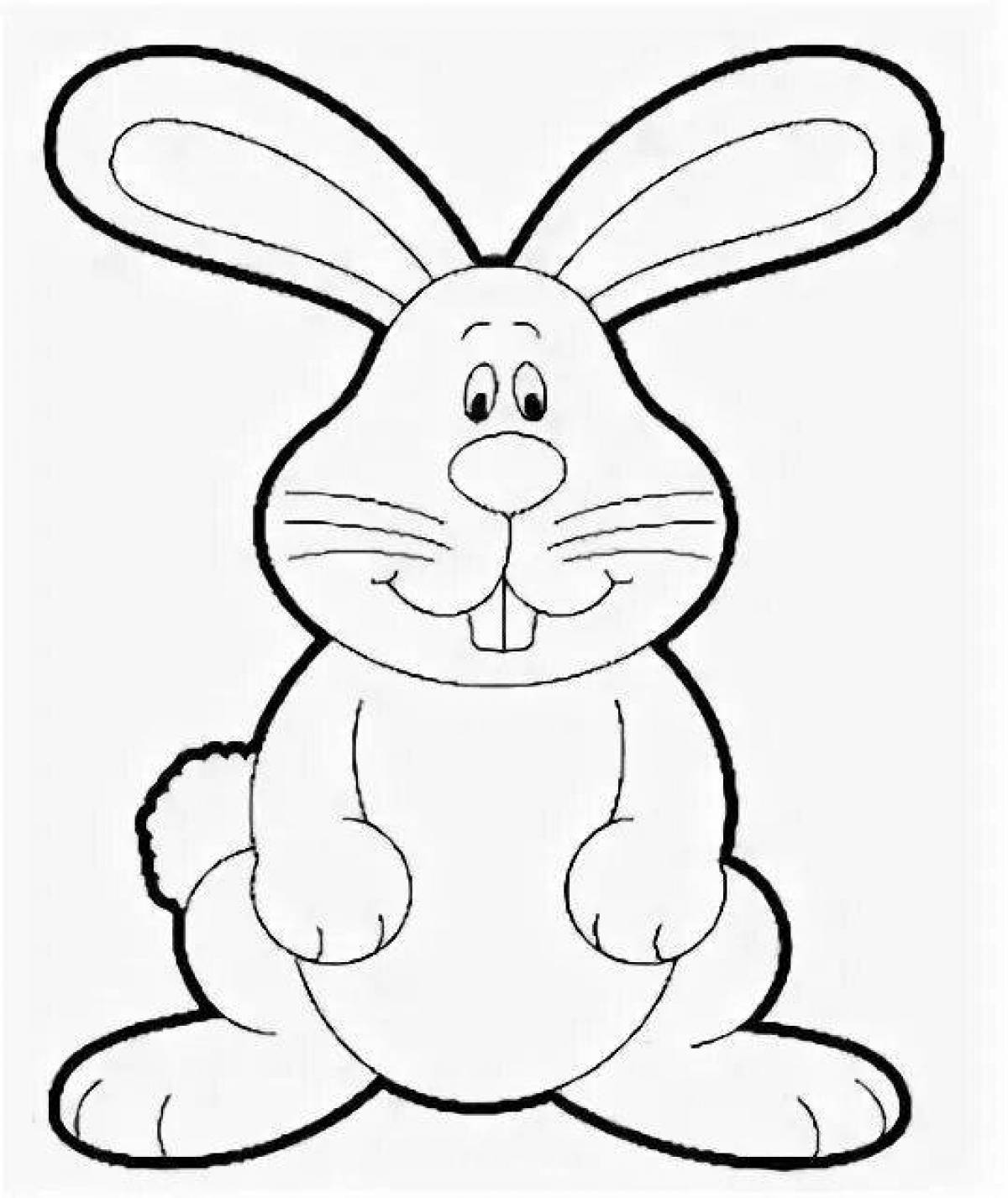 Coloring book happy hare