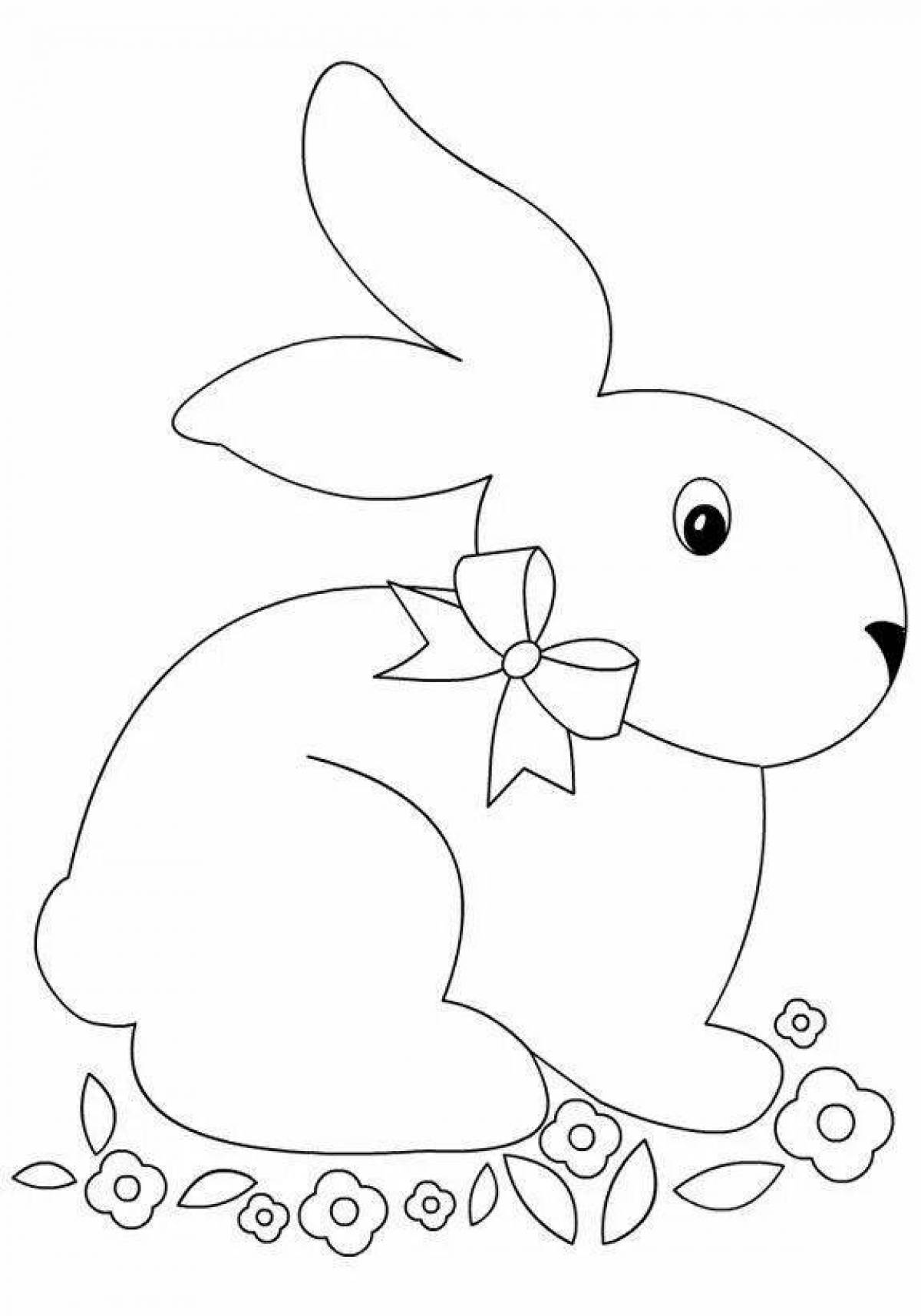 Coloring beckoning hare
