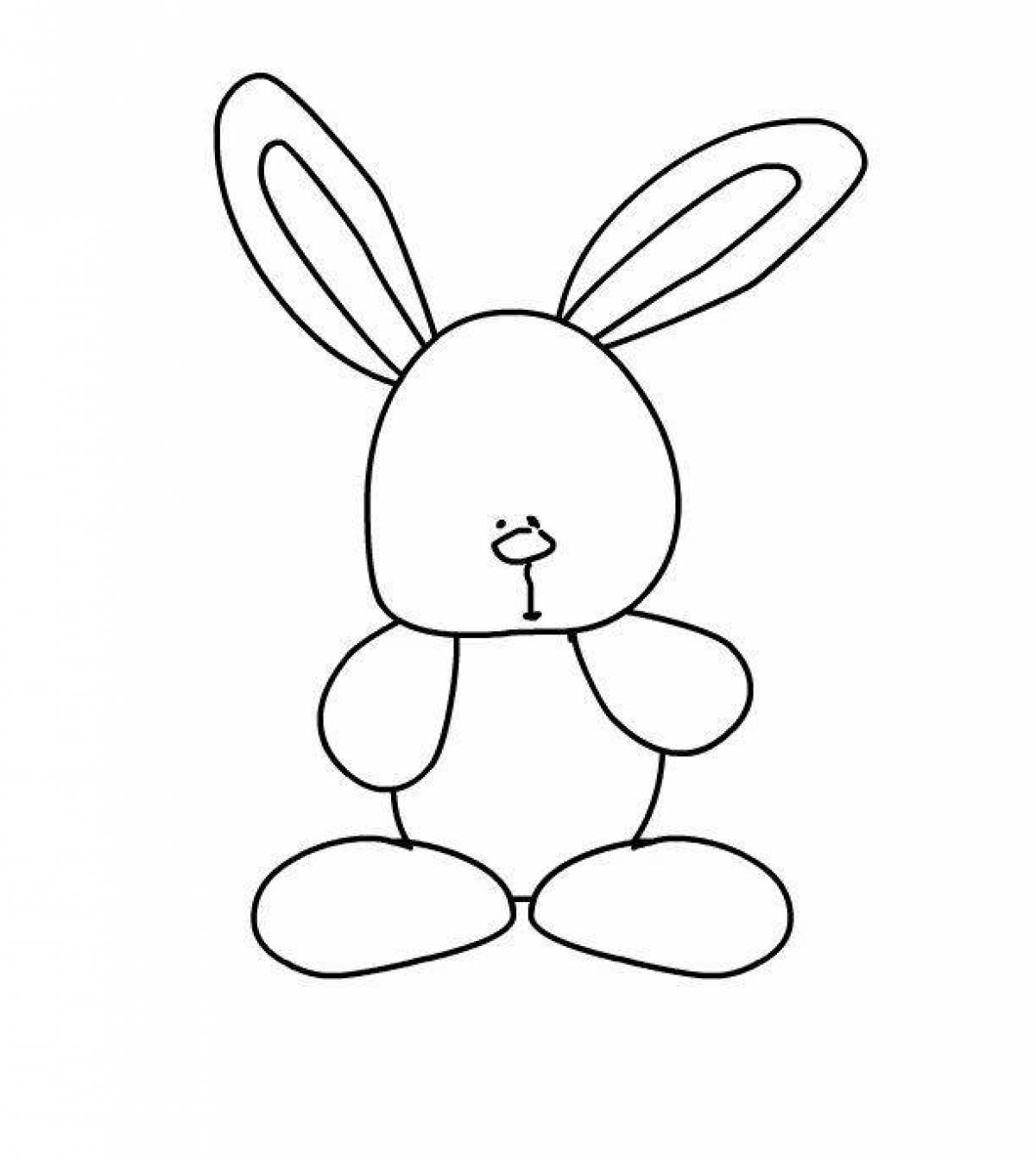 Coloring book wonderful hare
