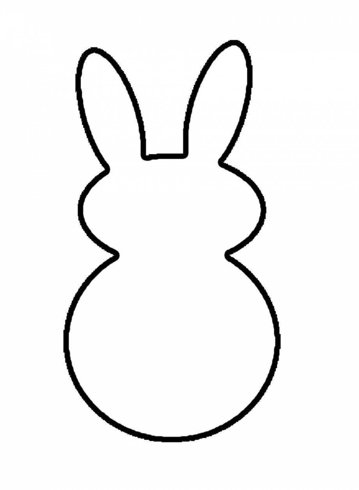 Elegant hare coloring page