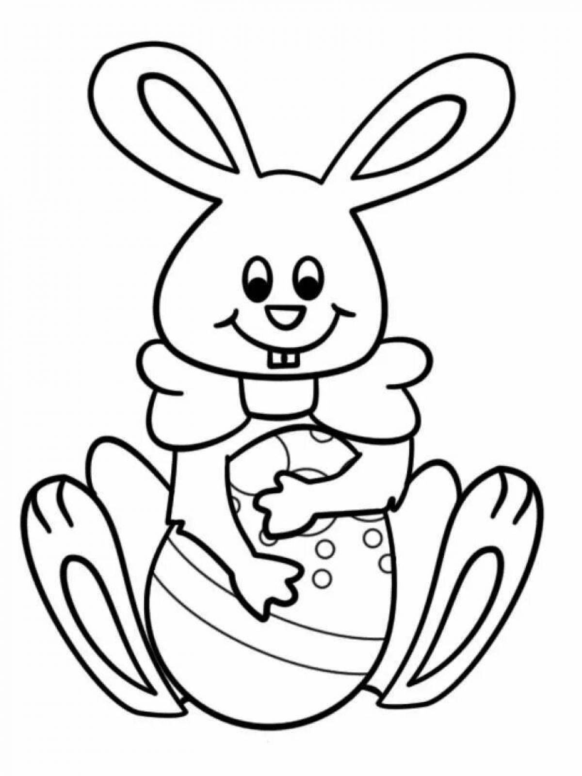 Coloring book shiny hare
