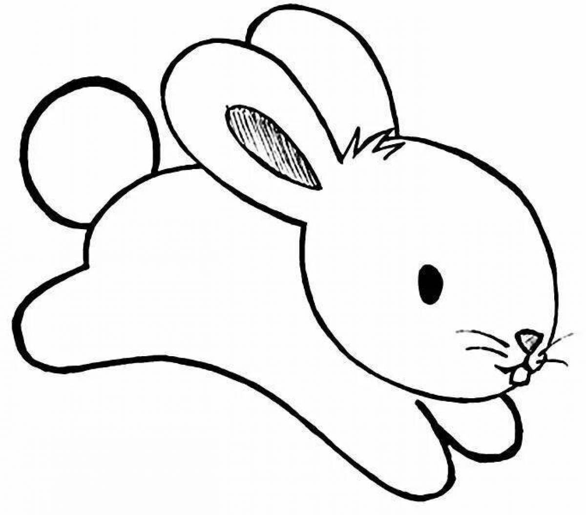Glowing rabbit coloring page