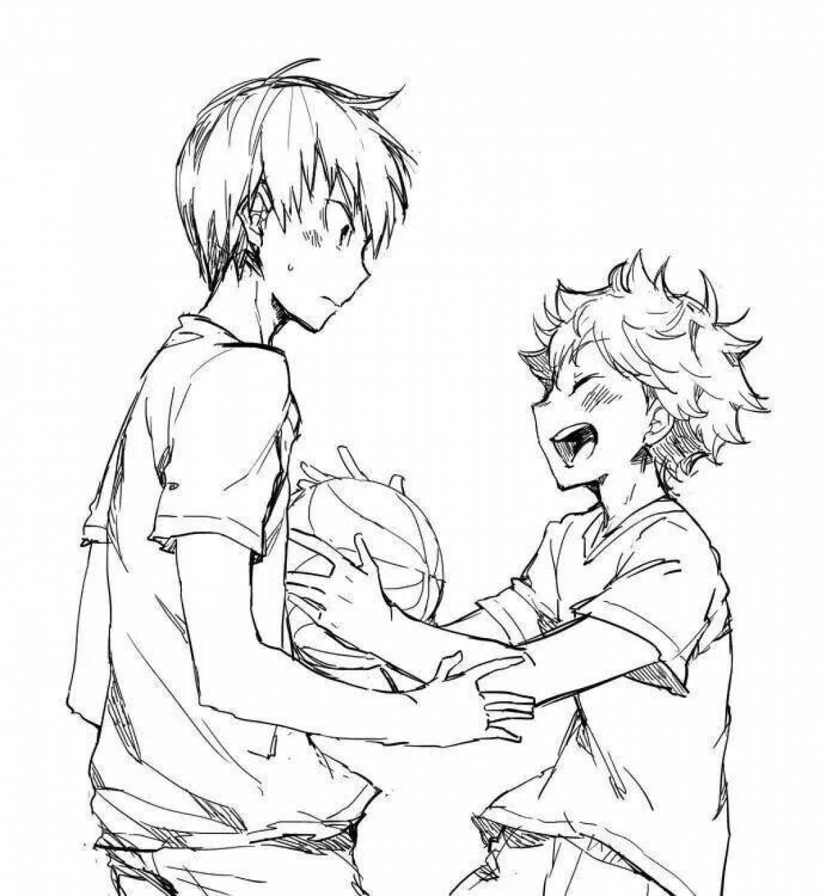 Exciting hinata shoes coloring page