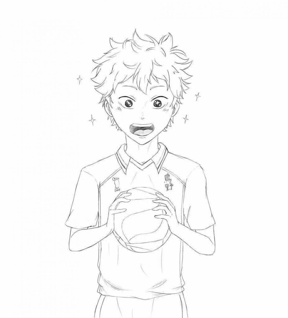 Hinata shoes amazing coloring page