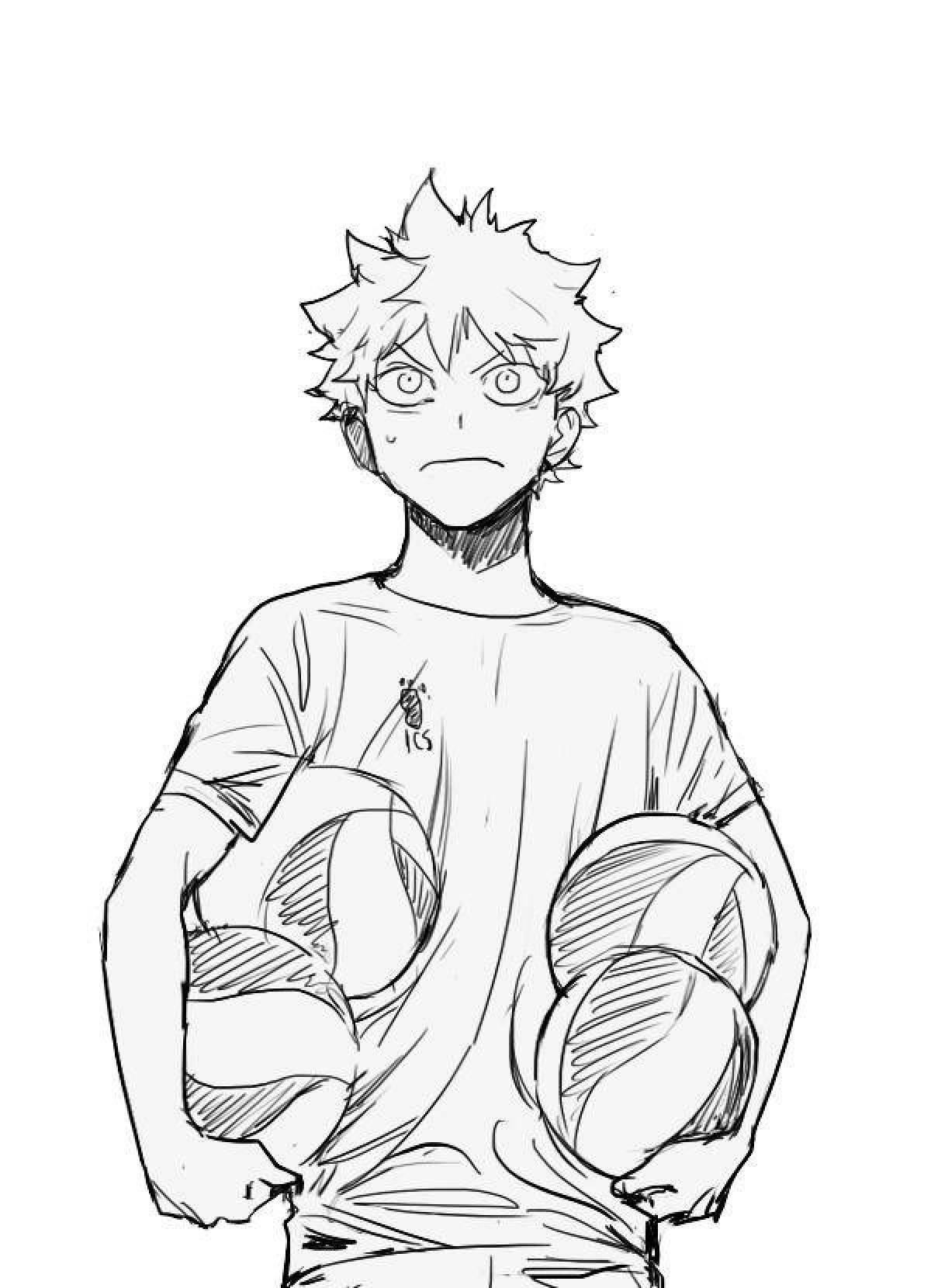 Hinata shoes awesome coloring page