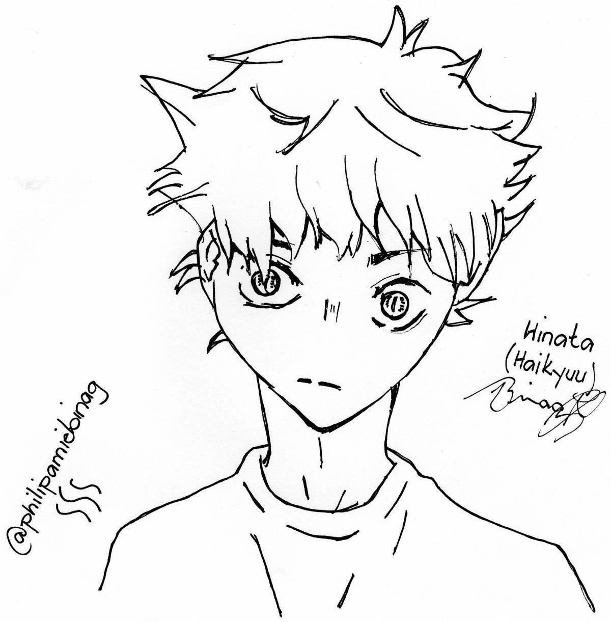 Hinata's exquisite shoes coloring page