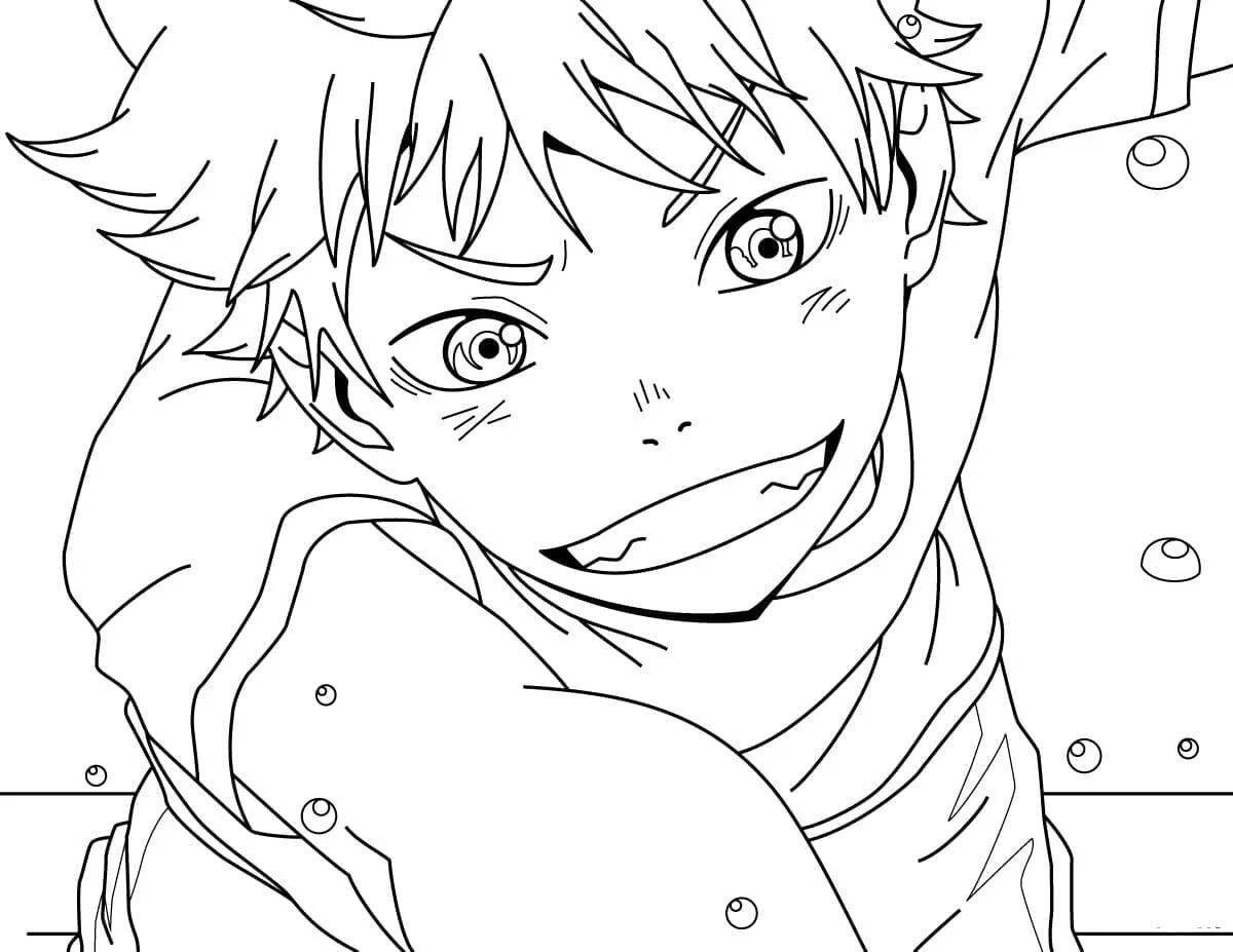 Funky hinata shoe coloring page