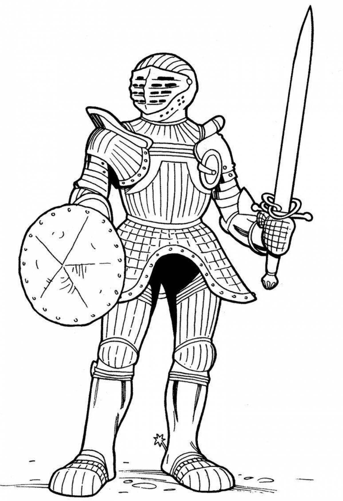 Coloring pages majestic medieval knights