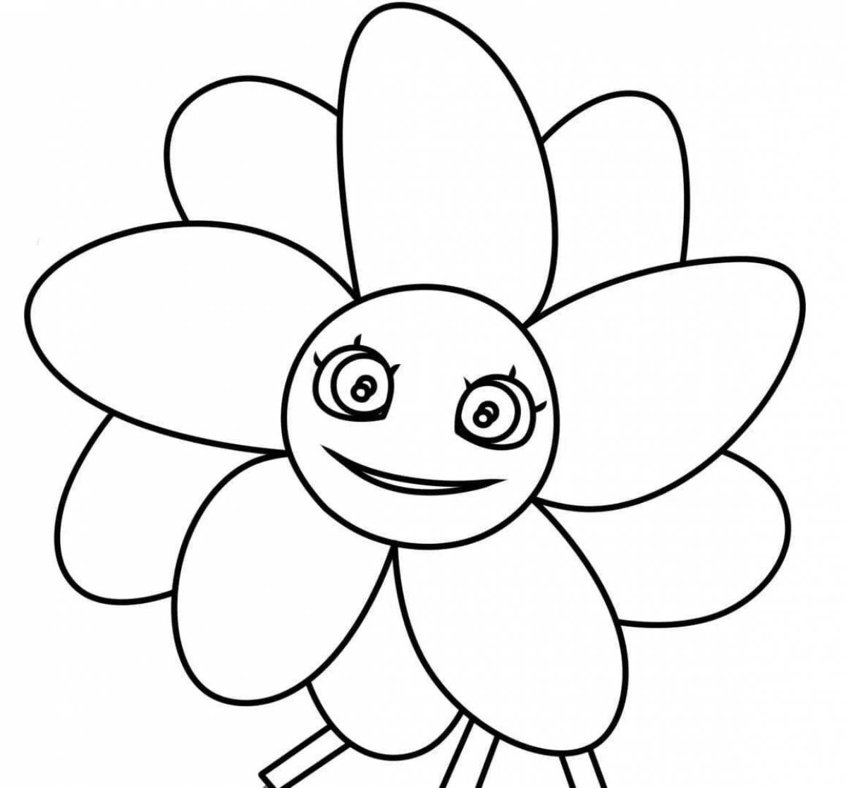 Amazing daisy flower coloring page