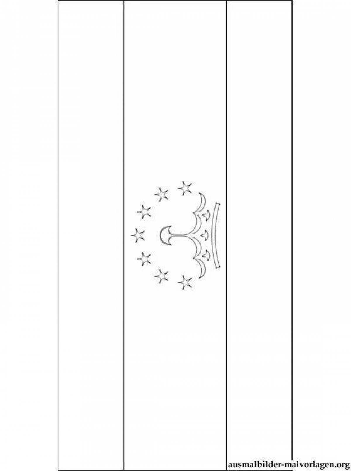 Colored flag of tajikistan coloring book