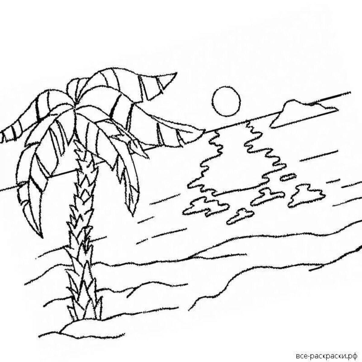 Amazing seascape coloring page