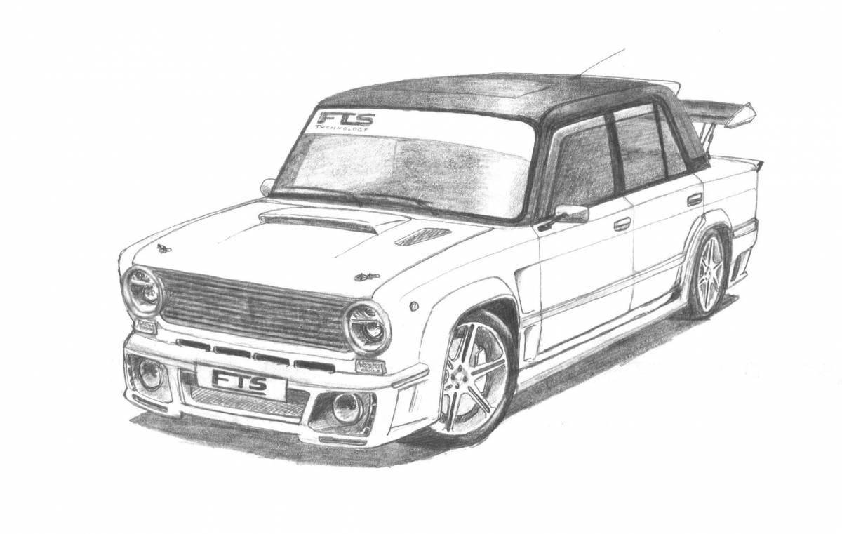 Intriguing coloring Lada tuning