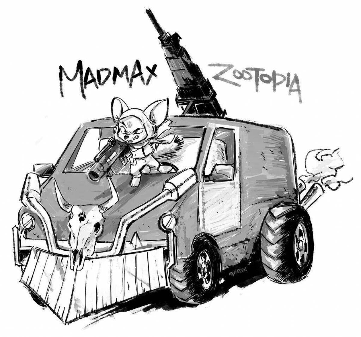 Crazy max coloring page - очарование