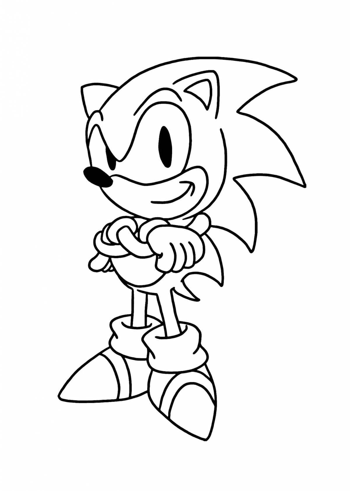 White sonic fun coloring