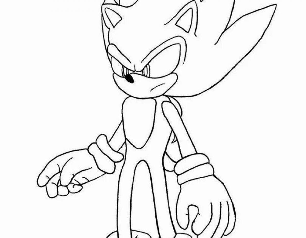 Dynamic white sonic coloring page