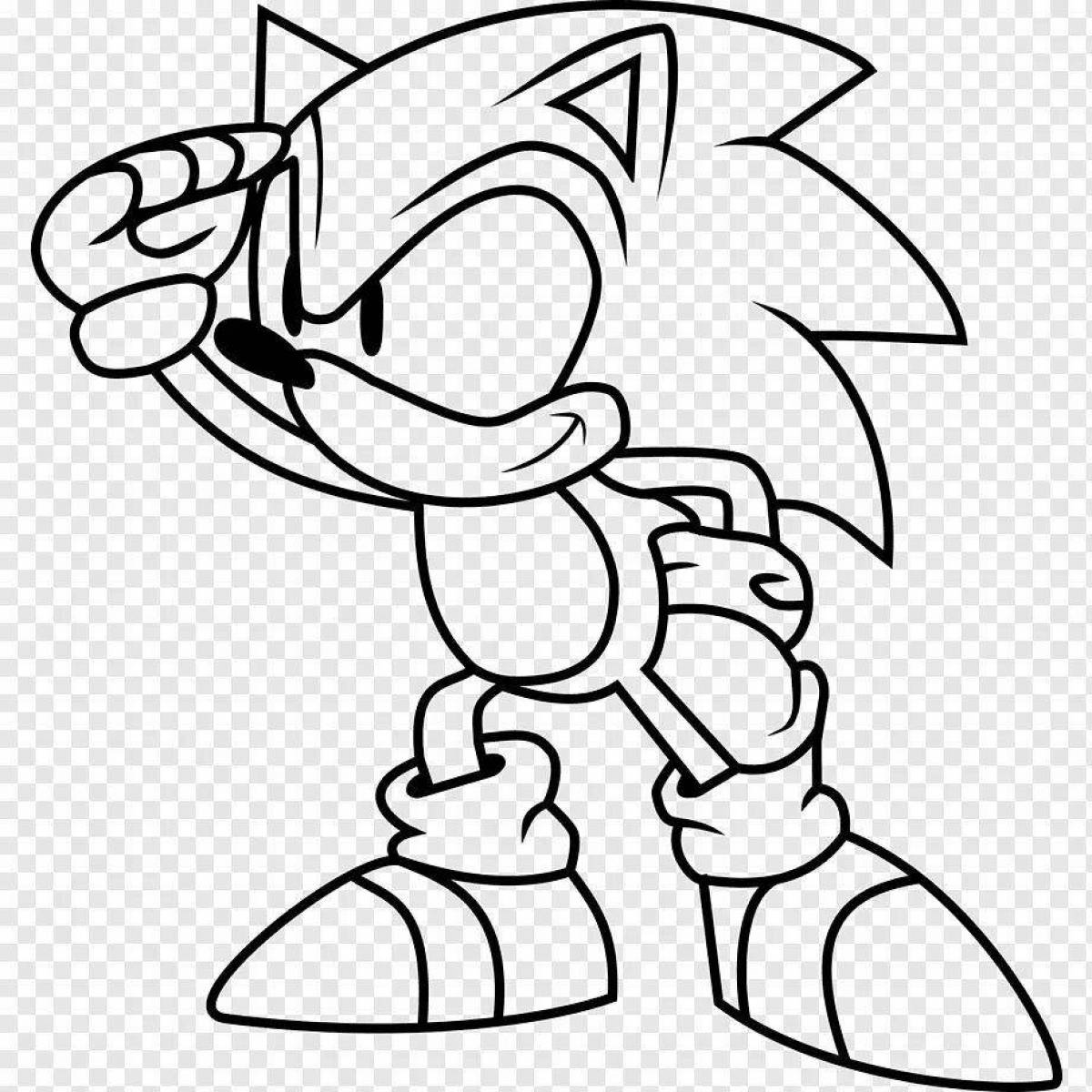 Coloring jubilant white sonic