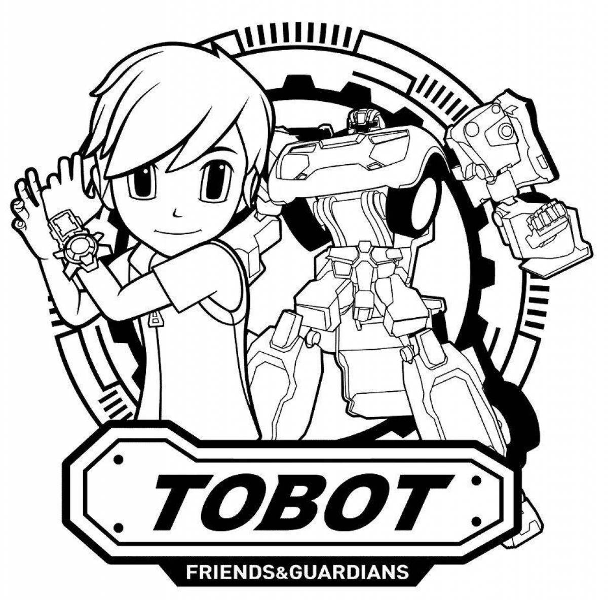 Attractive tobot z coloring page