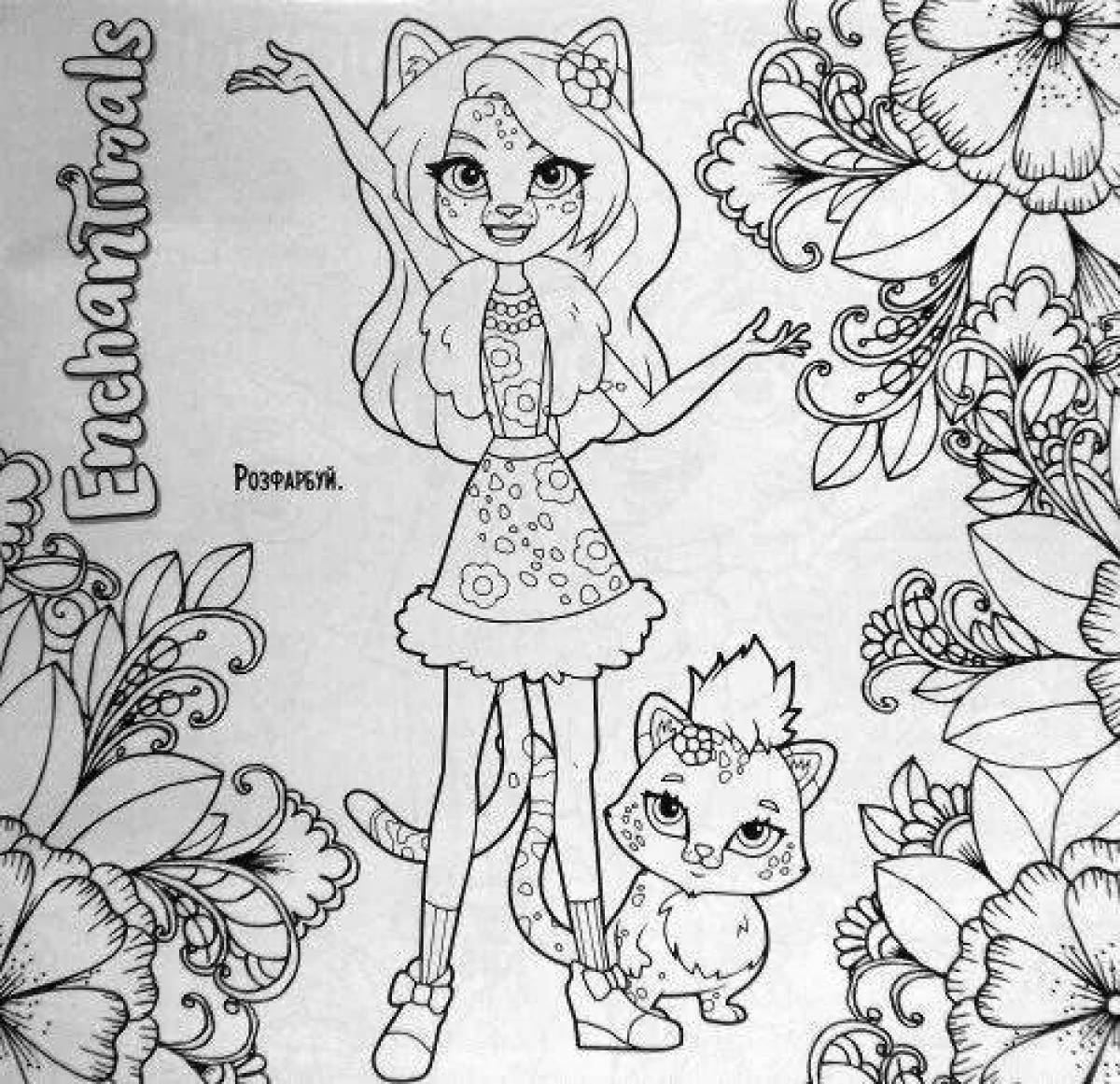 Charming cat coloring enchantimals