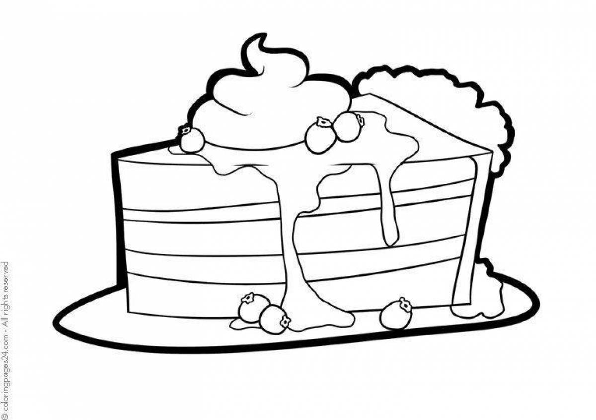 A rich piece of cake coloring page