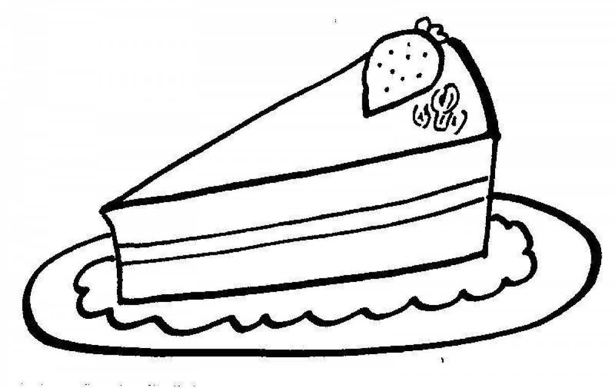 Питательная раскраска кусок пирога