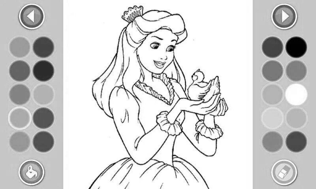 Gorgeous princess coloring game