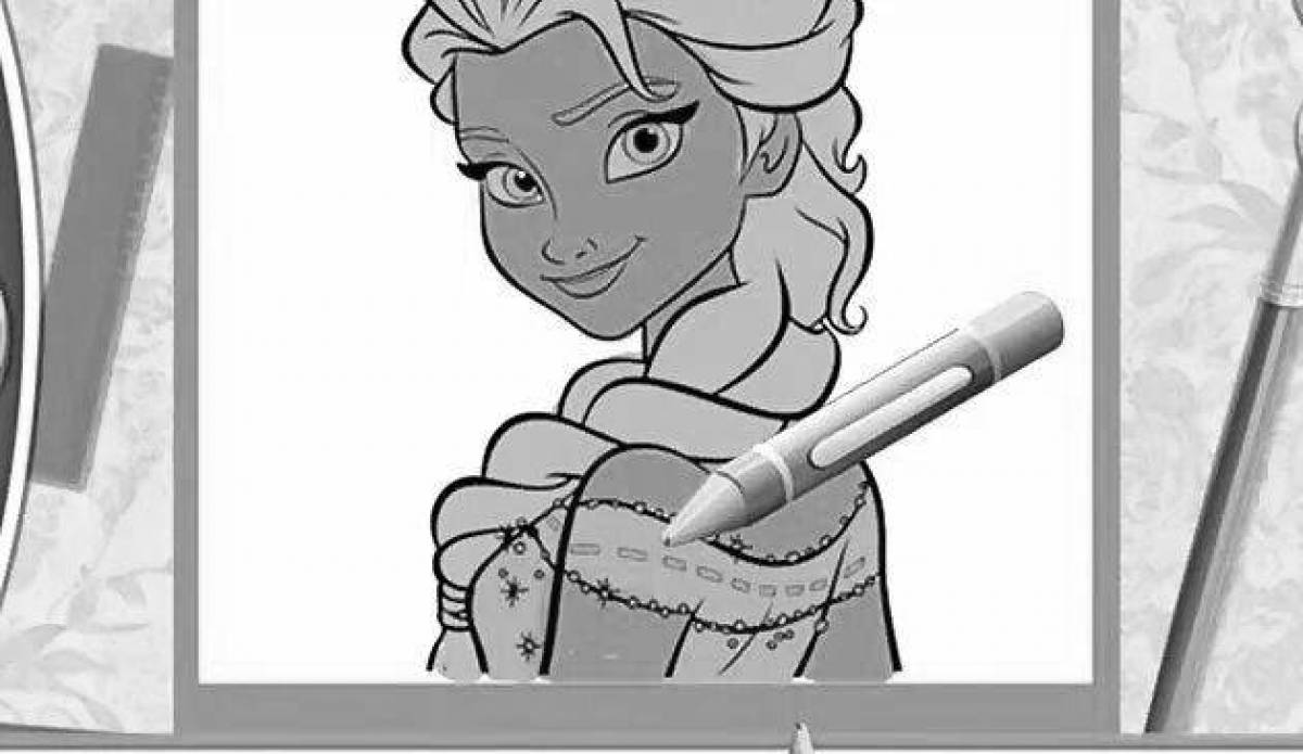 Exquisite princess coloring game