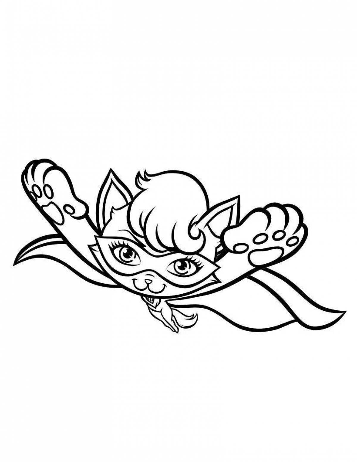 Coloring book sly super cat