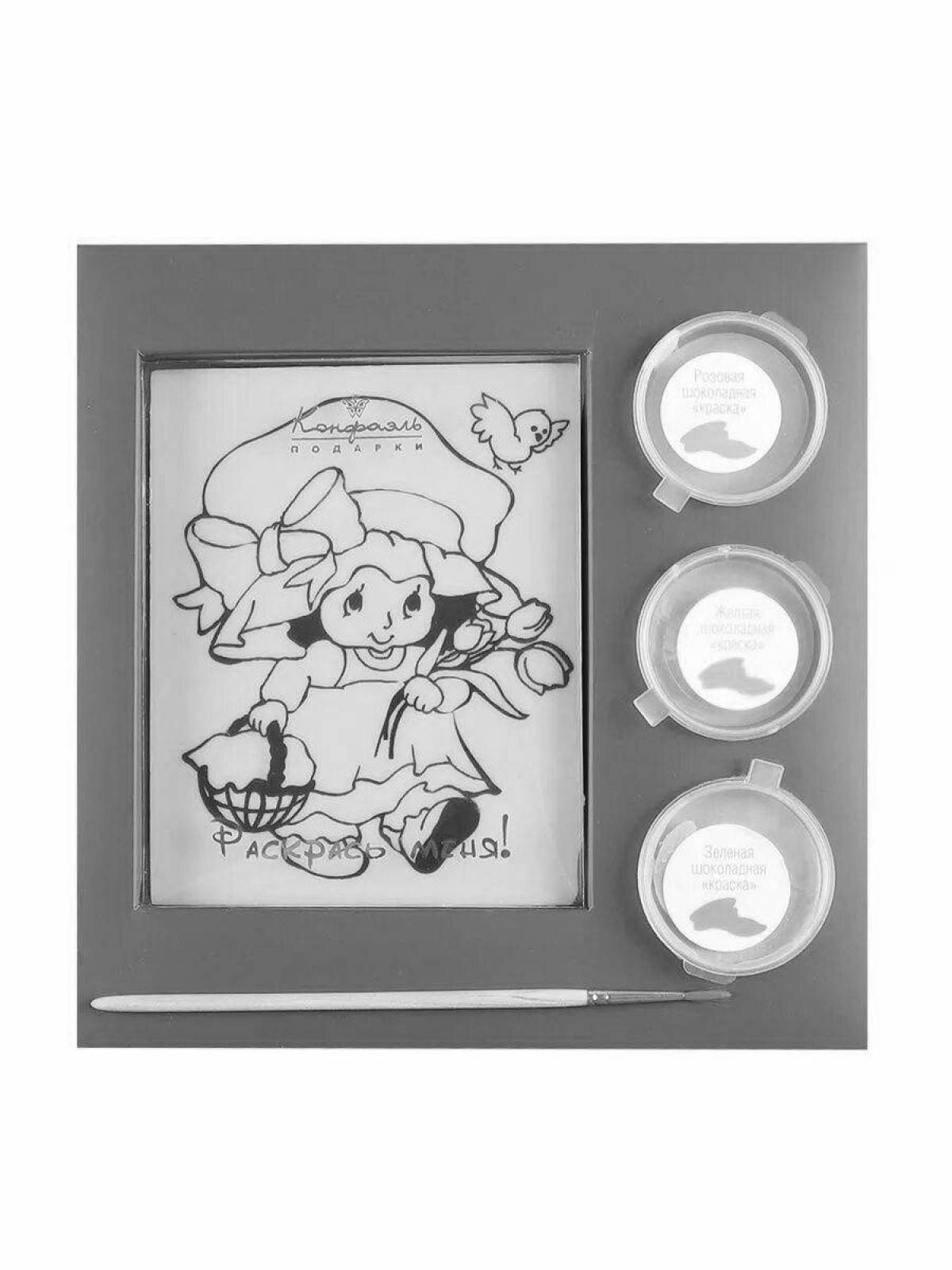 Креативная шоколадная раскраска конфаэль