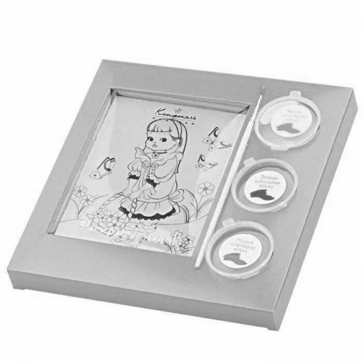 Сложный шоколадный конфаэль раскраска