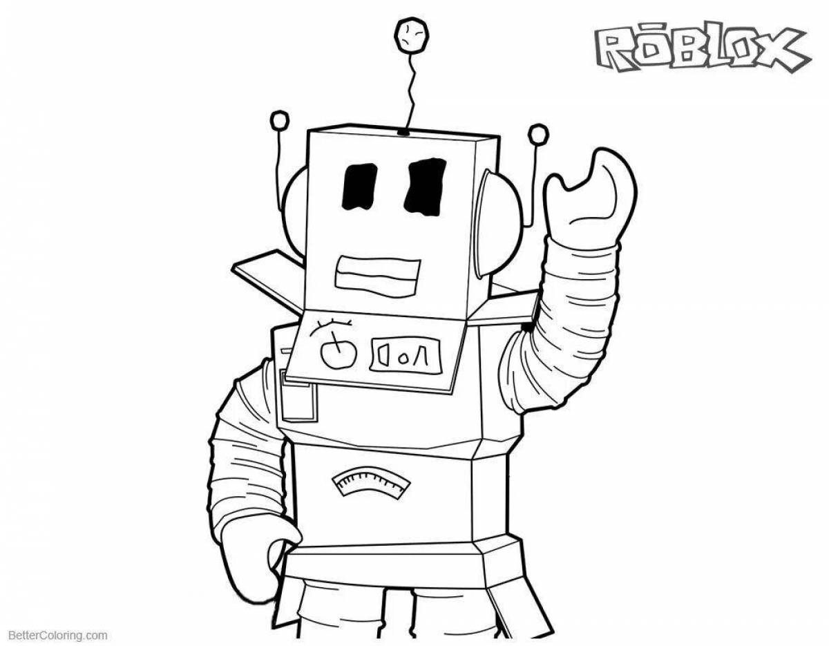 Roblox fun monster coloring page