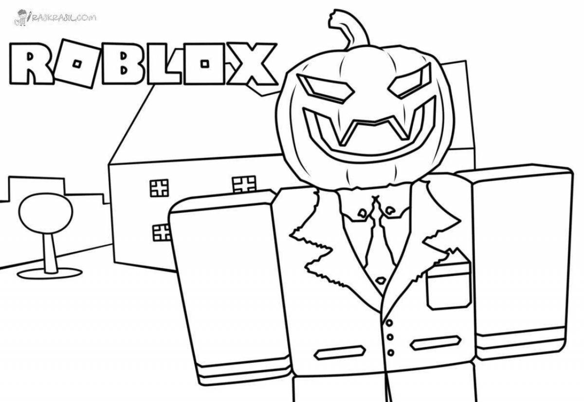 Colorful roblox monsters coloring book