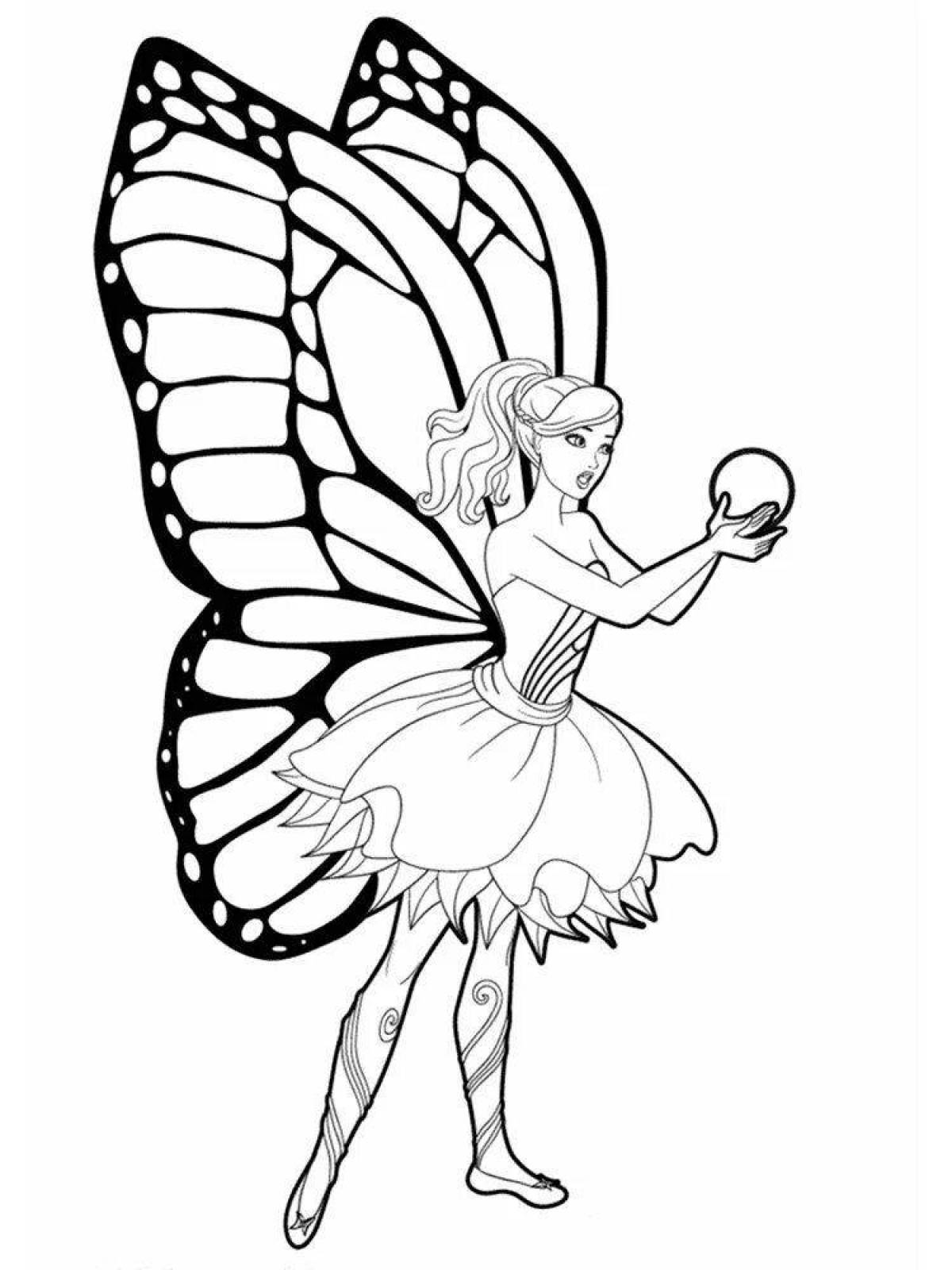 Beautiful fairy princess coloring pages