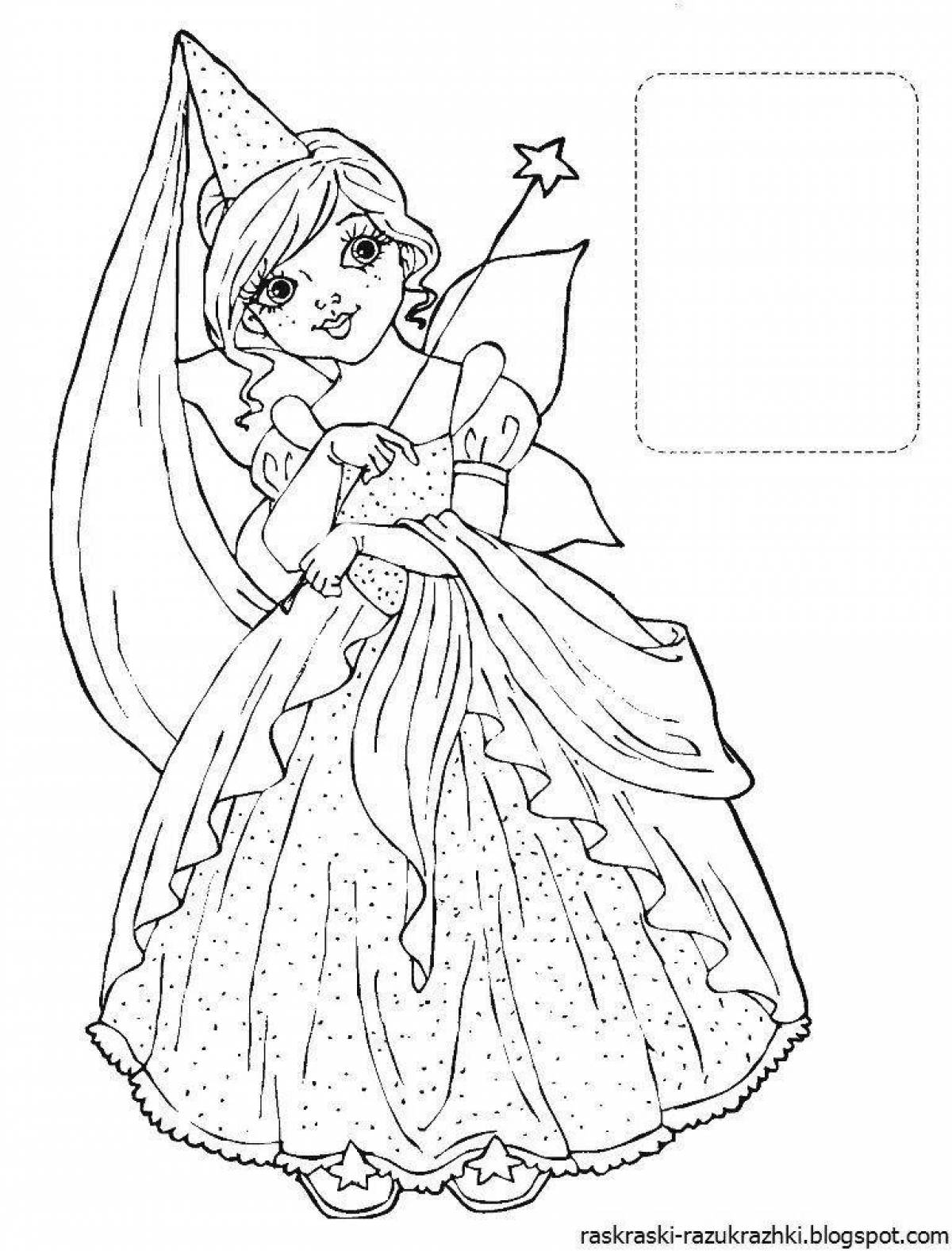 Fairy princess coloring pages