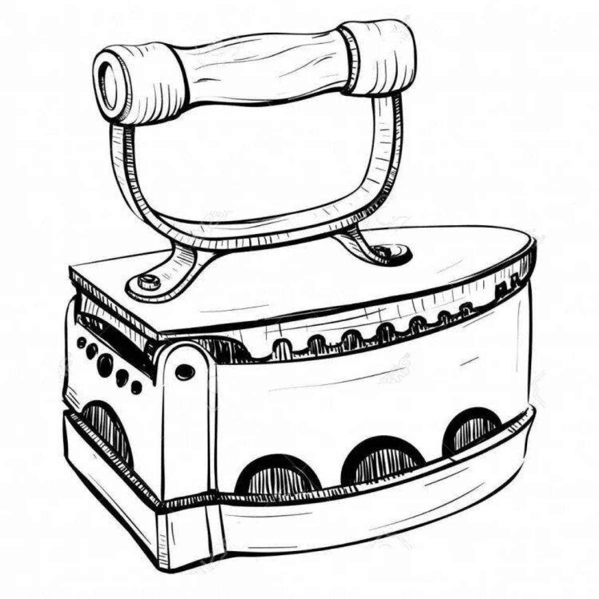 Bright tableware coloring page