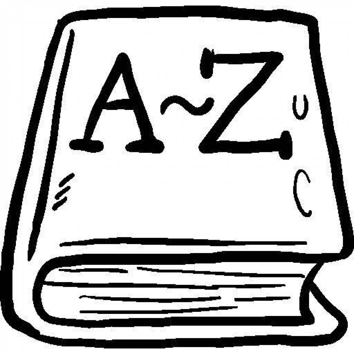 Photo Coloring bright spelling dictionary