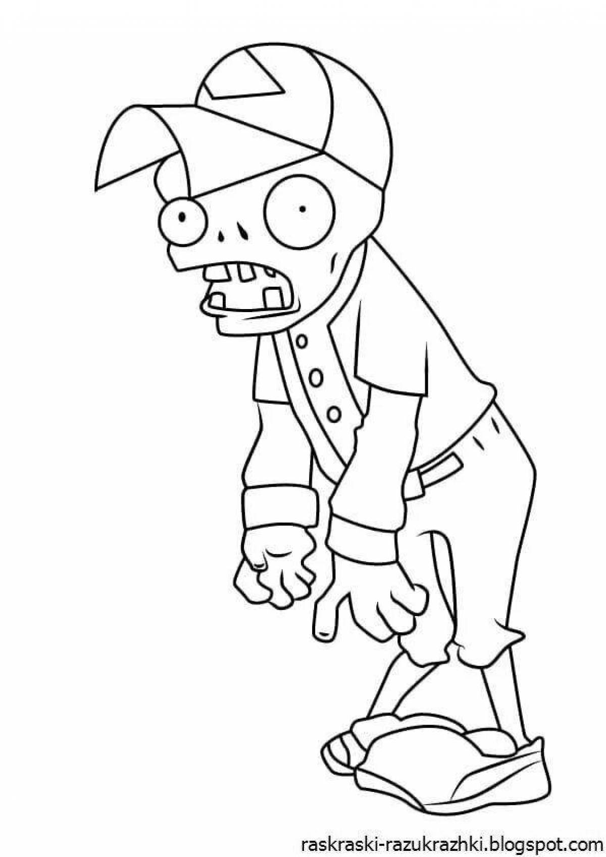 Coloring book scary zombie sketchers
