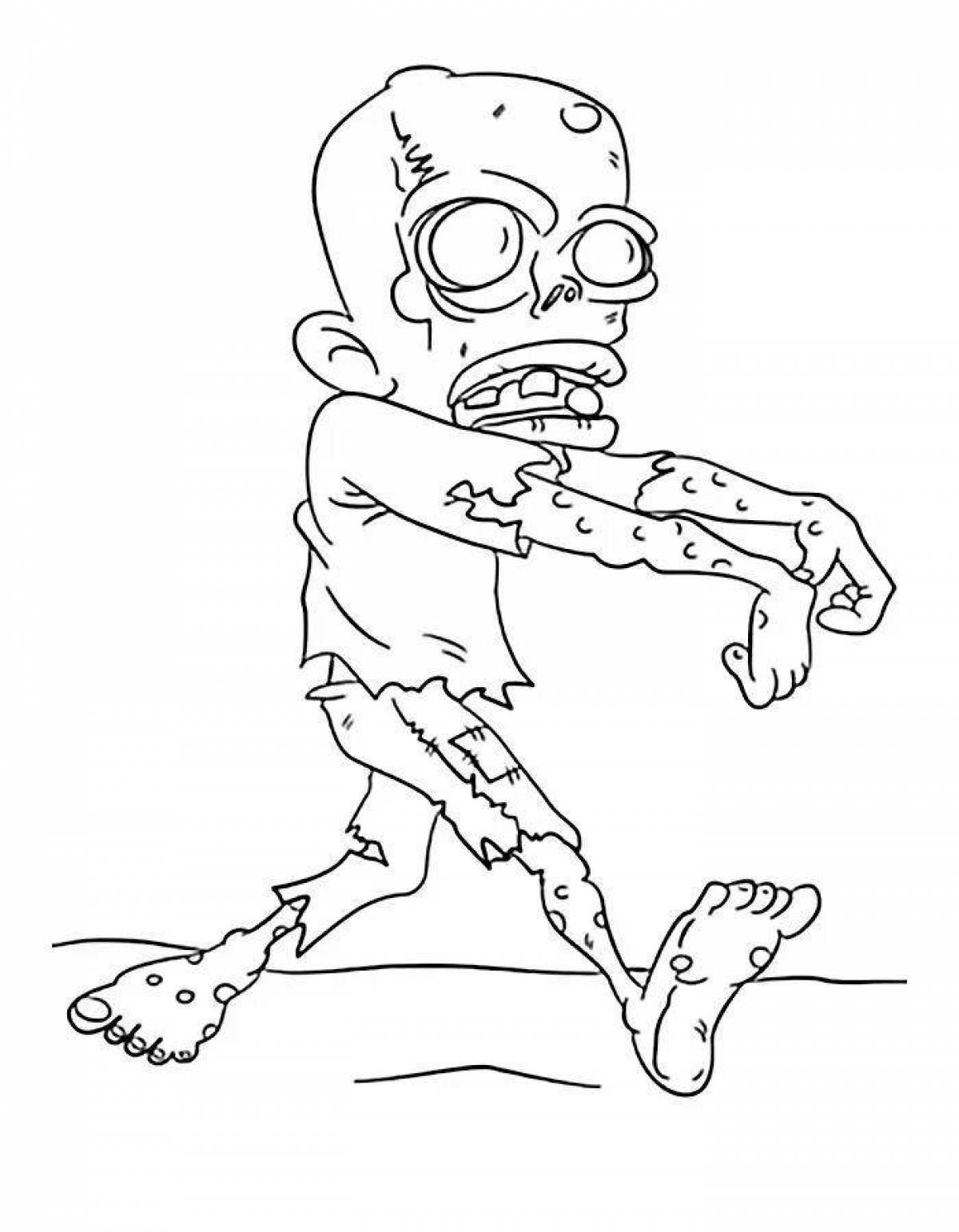 Horrifying zombie sketchers coloring book