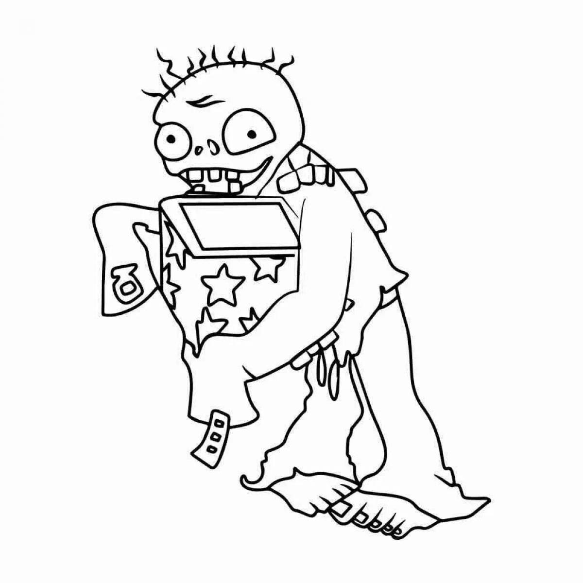 Coloring book ugly zombie sketchers