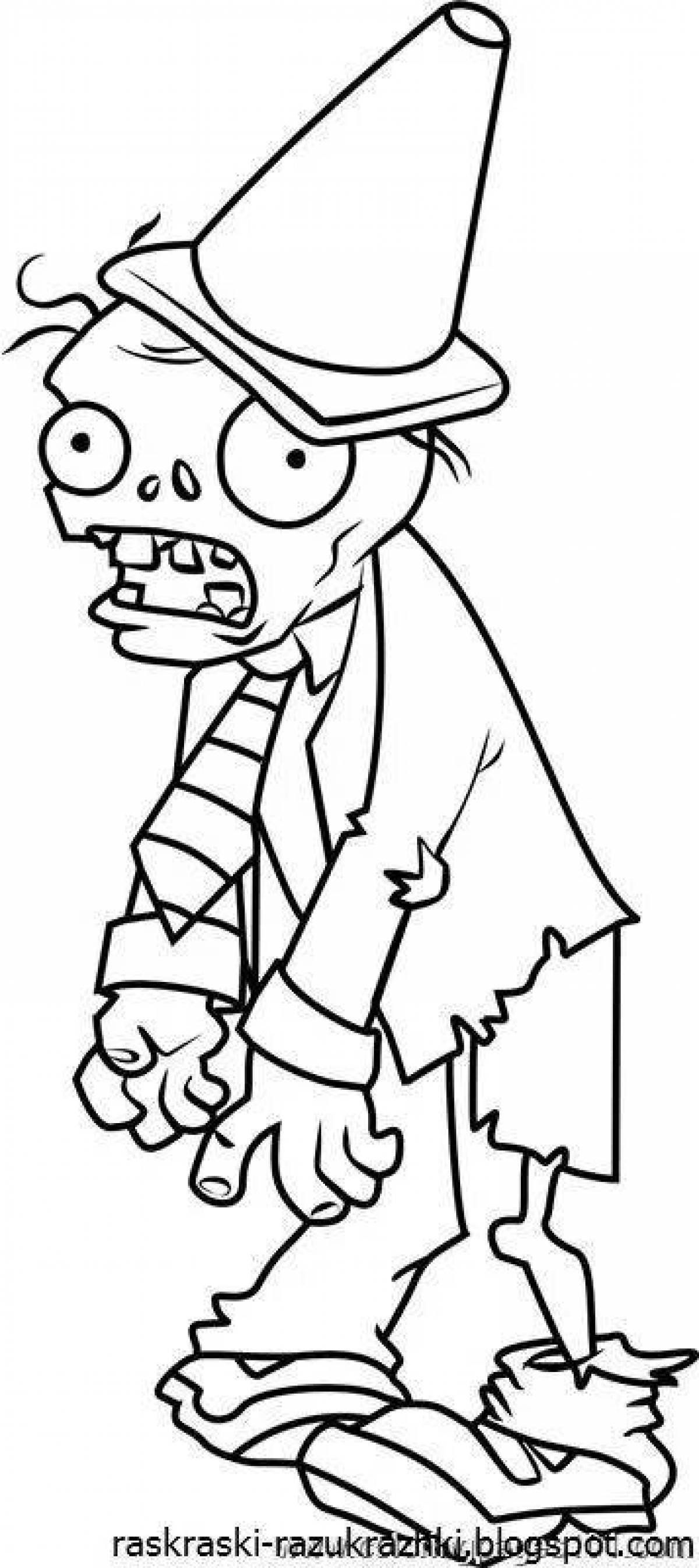 Нервирующая страница-раскраска zombie sketchers
