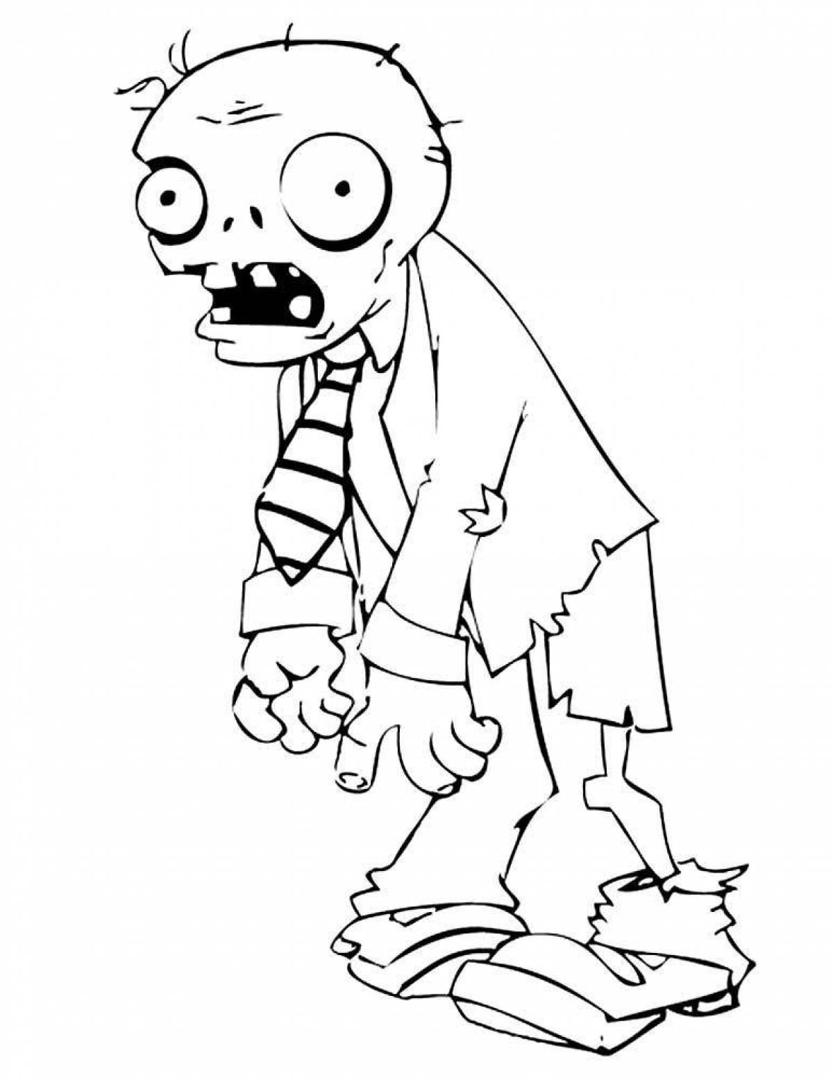 Ghast zombie sketchers coloring page