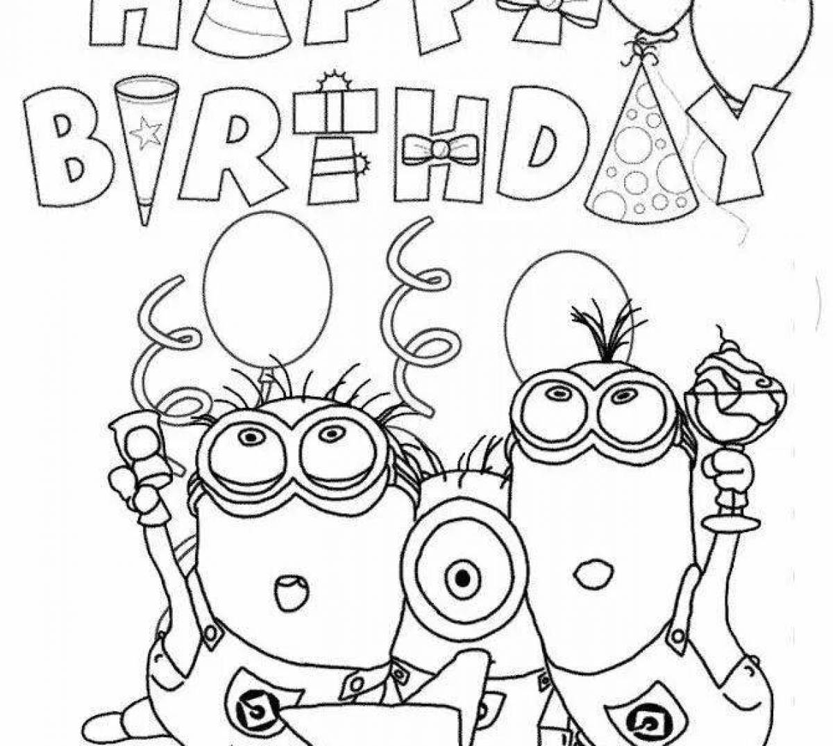 Happy anniversary coloring page