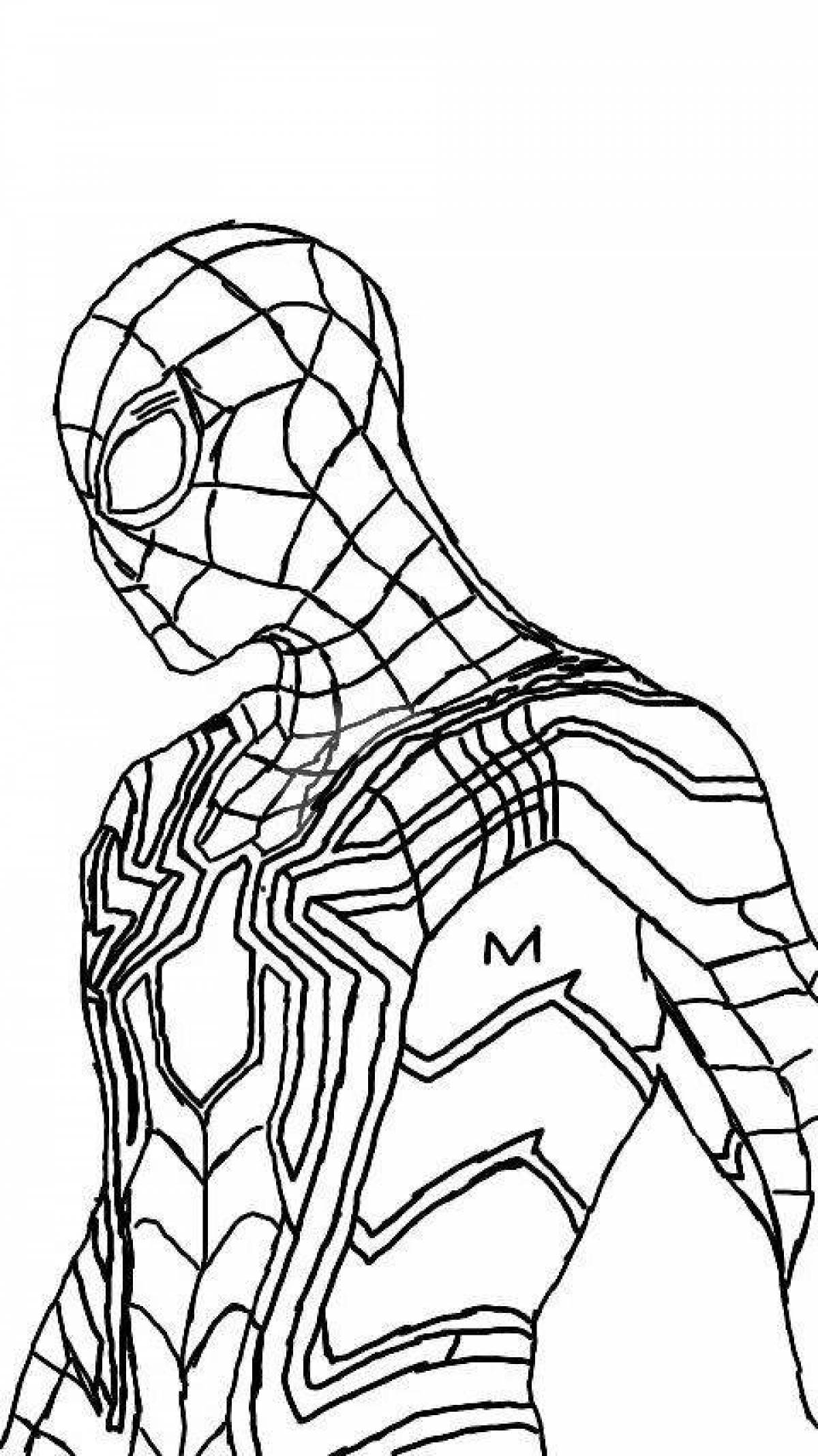 Color-explosion tom holland coloring page