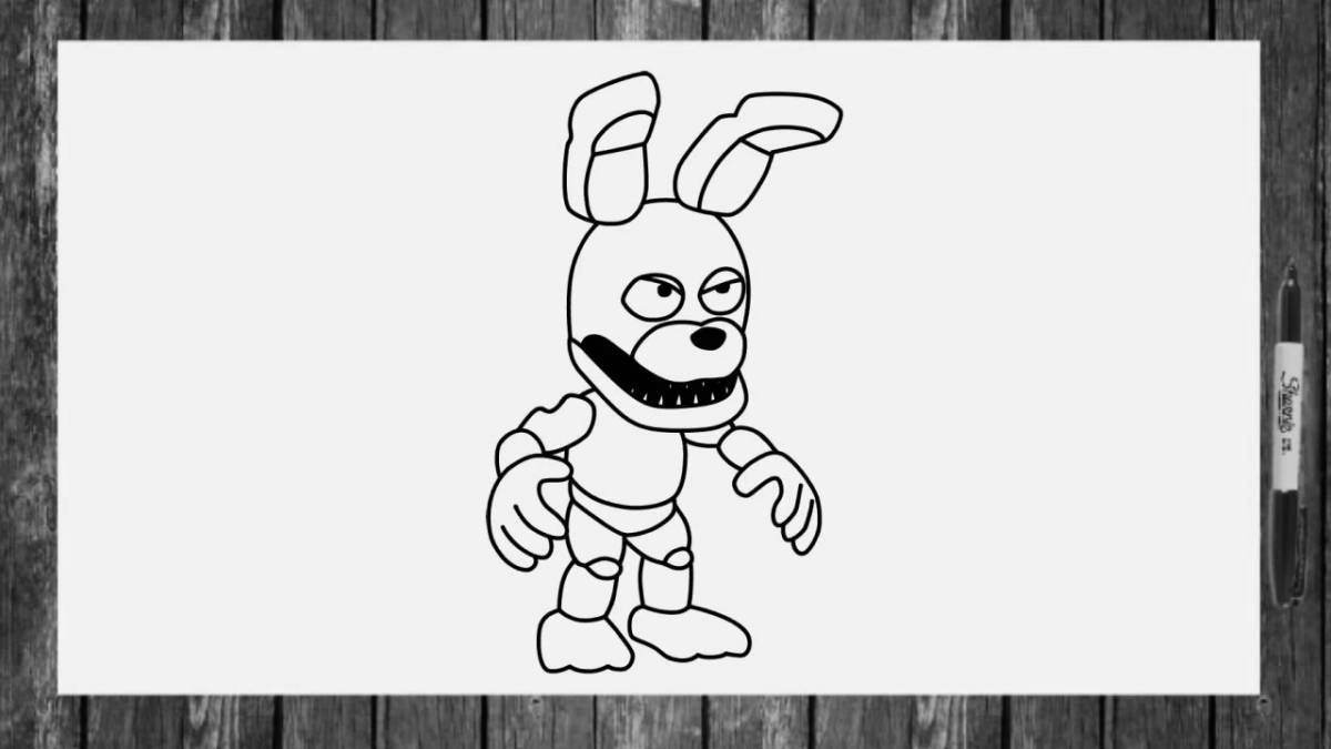 Bright fnaf world coloring page