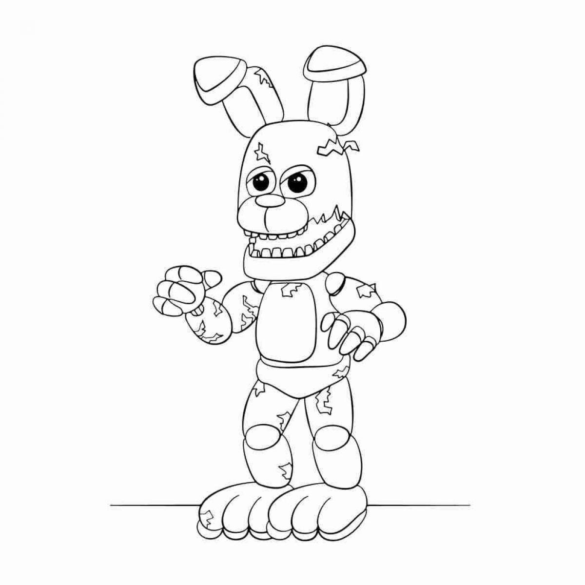 Attractive fnaf world coloring page