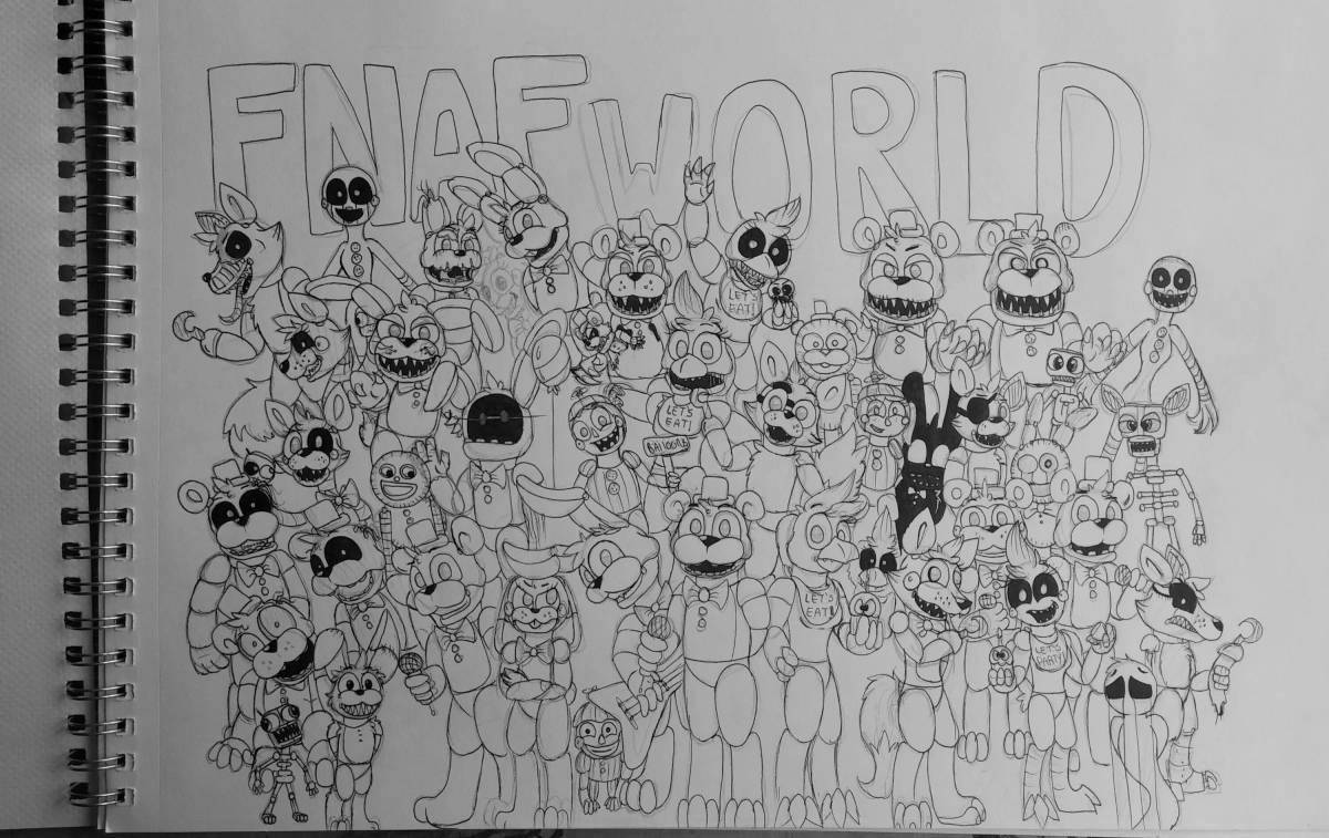 Grand fnaf world coloring book