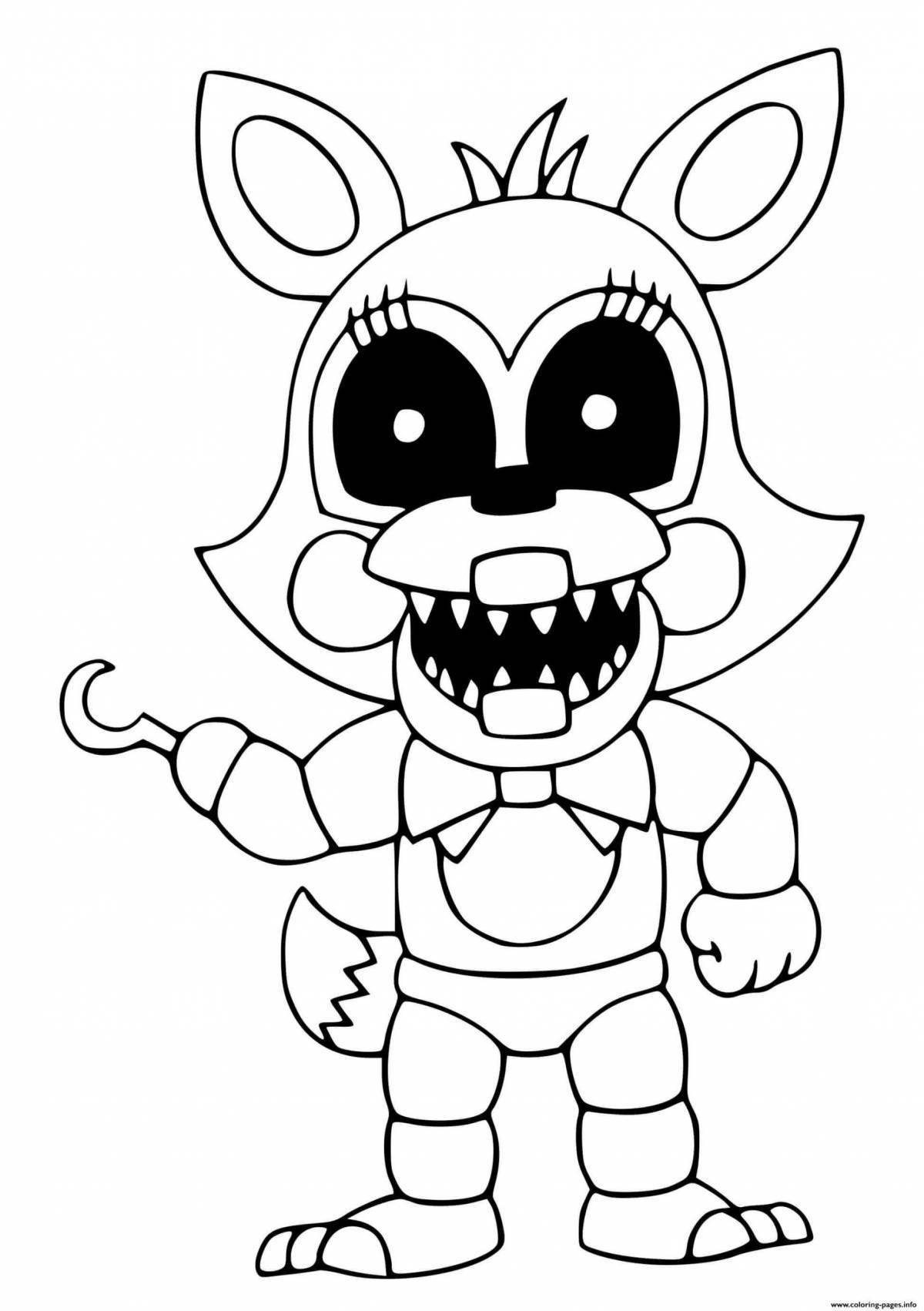 Majestic fnaf world coloring page