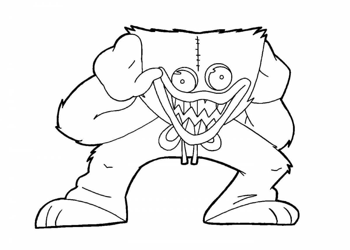 Cute plush monster coloring book