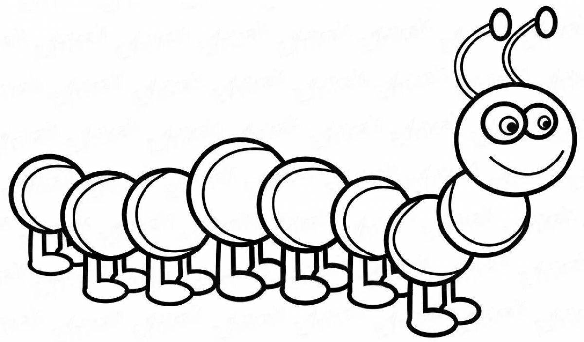 Adorable dog caterpillar coloring page