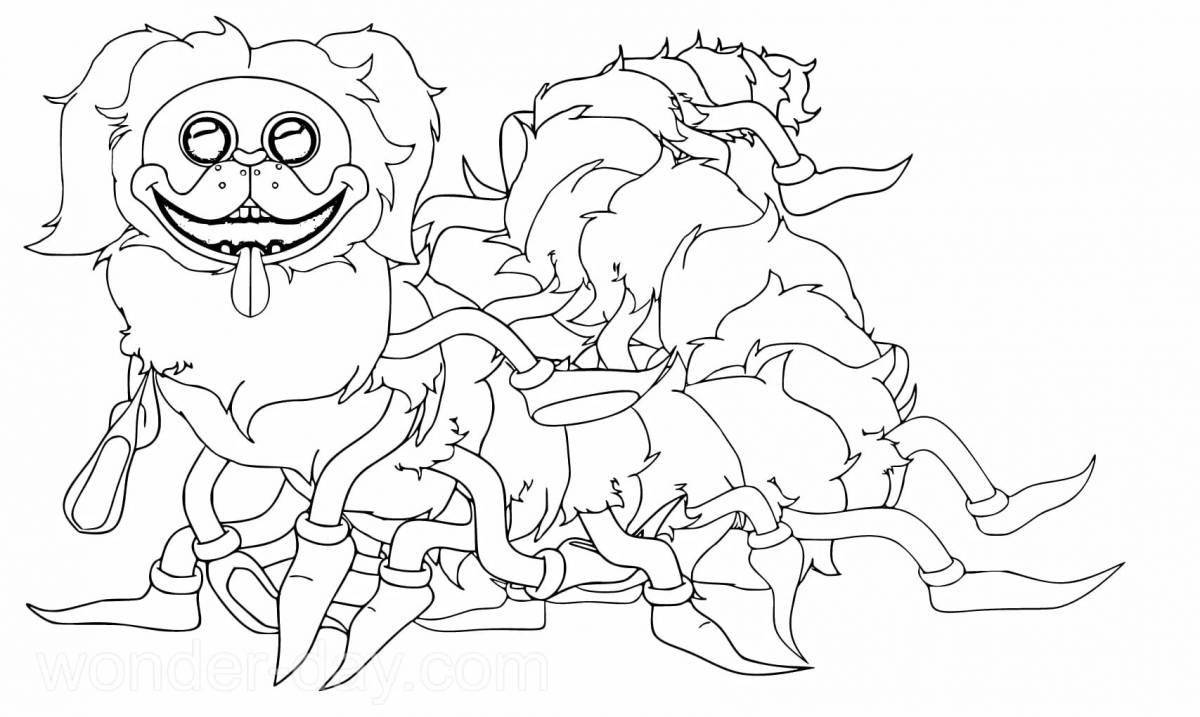 Coloring page gorgeous dog caterpillar